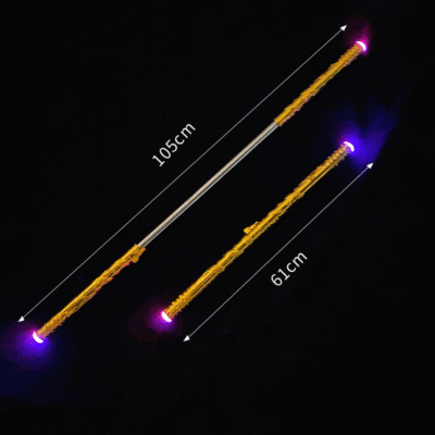 children Toys automatic Telescoping Ruyi Bang Monkey Stainless steel lighting Monkey King Bar wholesale Trend Noctilucent