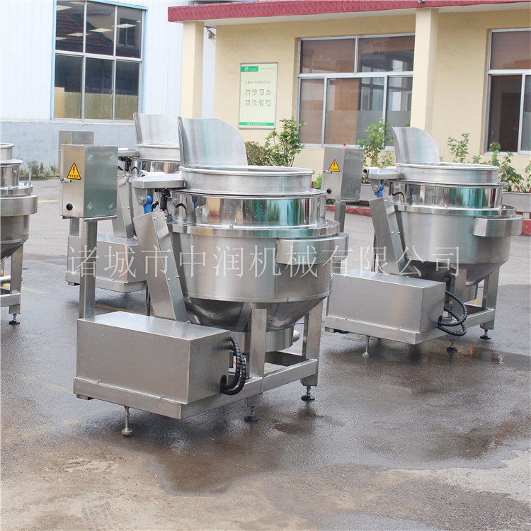 燃气加热大型食品预煮漂烫锅 翻篮出料漂烫设备