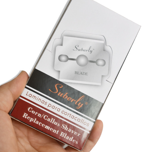 Superly stainless steel double-sided blade for scraping dead skin, pedicure planer blade, manicure tool