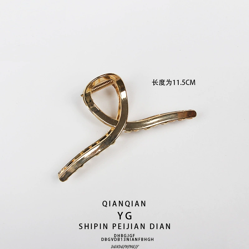 Hairgrip, shark, matte crab pin for bath, ponytail, simple and elegant design