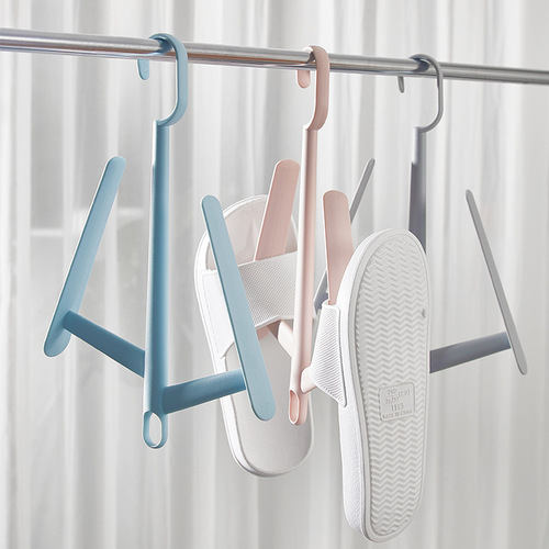 Household plastic shoe rack PP material clothes drying rack multi-functional stackable windproof clothes hanger balcony shoe drying rack