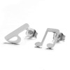 Earrings stainless steel, geometric ear clips, European style, simple and elegant design, wholesale