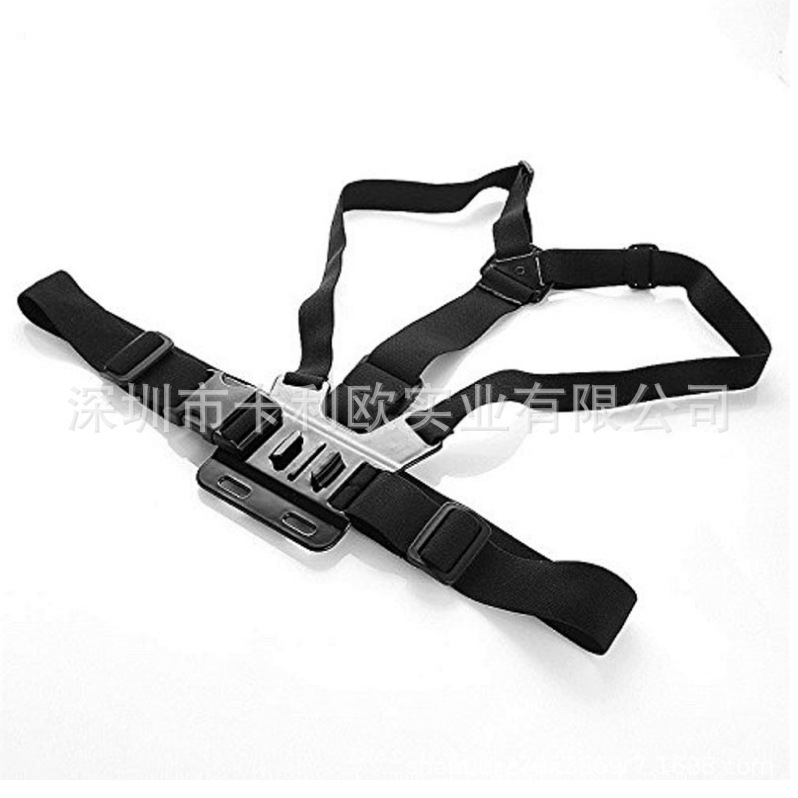 Accesorios para cámaras de deportes extremos al aire libre, correa para el pecho para montar, correa fija para teléfono móvil, correa para el hombro para un solo pecho, soporte de disparo para teléfono móvil