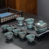 [01款：10头哥窑竹节盖碗套装+礼盒]