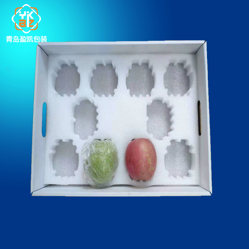 厂家直供珍珠棉内衬加工EPE水果拖白色泡棉订做异形快递包装