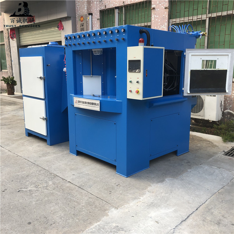 深圳百诚间歇式转盘喷砂机 转盘式自动喷砂机 工艺品喷砂机