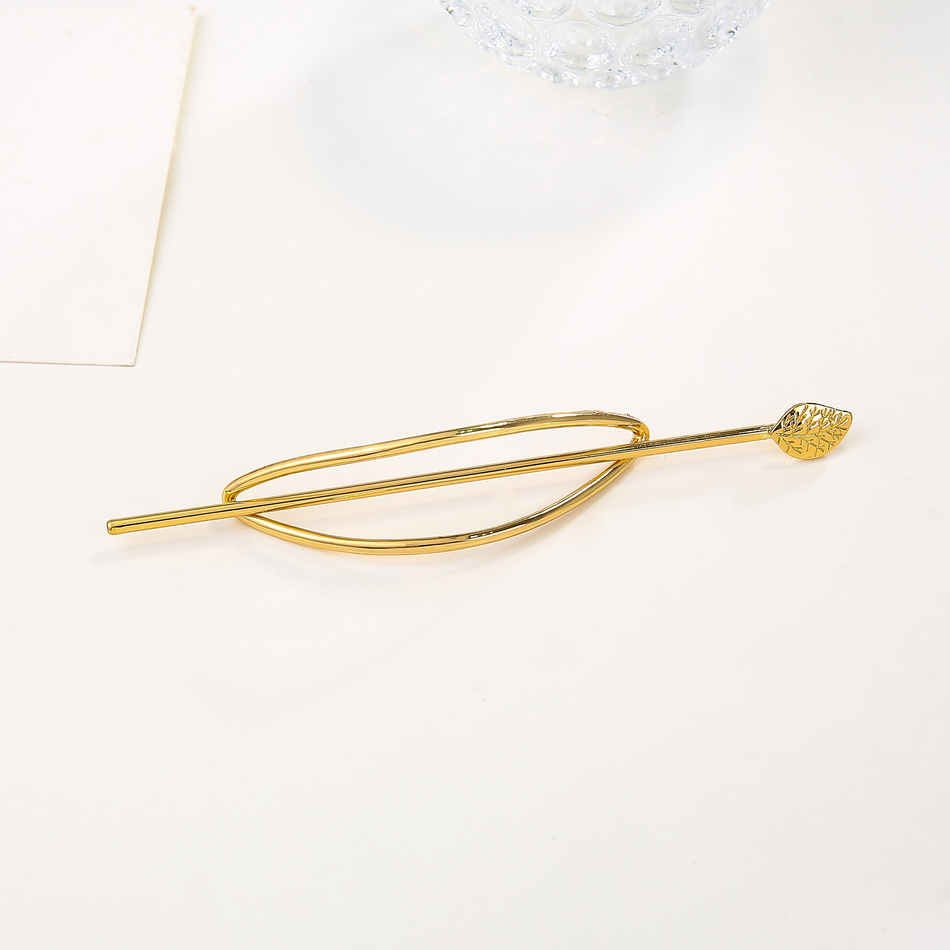 Moda europea y americana nueva brillante oval hueco horquilla aleación geométrica accesorios para el cabello Comercio exterior AliExpress rizador de pelo