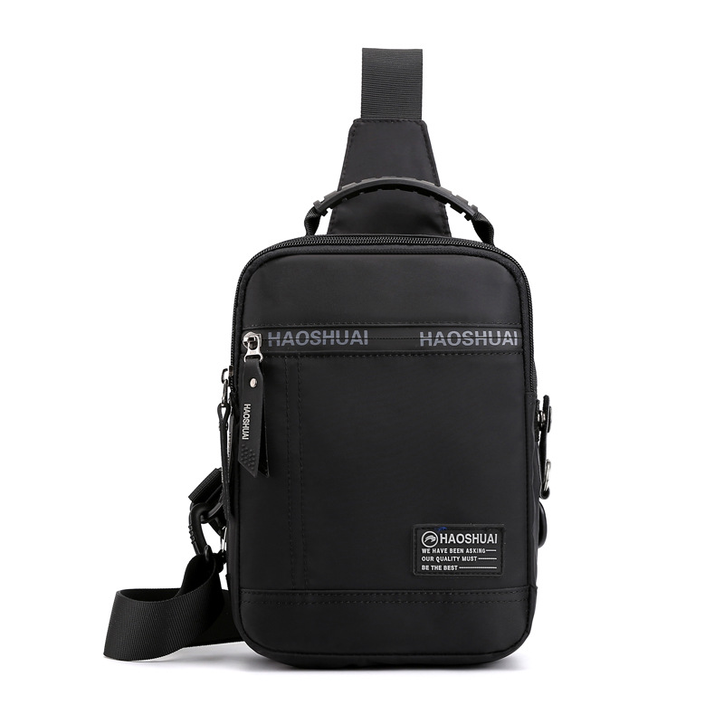 Bolso de pecho casual de los nuevos hombres bolso crossbody de estilo coreano multi-funcional impermeable Oxford tela bolso de los hombres al aire libre crossbody bolsa