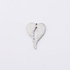 Angel wings stainless steel heart shaped, accessory with accessories, handmade