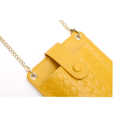 New style women's bags 2024 crossbody bag Korean style vertical small fragrant chain bag Thin woven pattern mobile phone bag