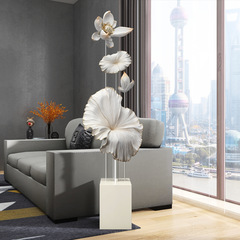 Creative Lotus Leaf Living Room Accent Stand Large Floor TV Stand Side Entryway Office Decor Item Moving House Gift