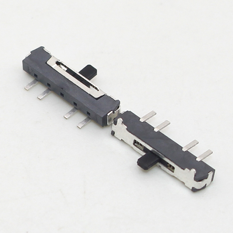 供应MSK28四脚贴片拨动开关卧式两档/三档开关左复位小滑动开关