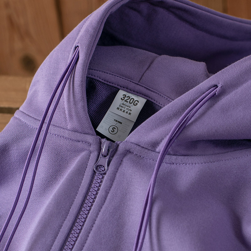 Hooded cardigan chic purple zipper pullover pocket sweater black baseball uniform wholesale plus size hoodies couple clothes