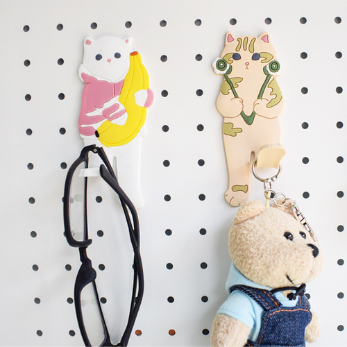 Nordic style simple cat daily magnetic hooks small decorative household items hooks refrigerator magnet hooks