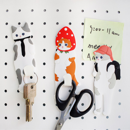Nordic style simple cat daily magnetic hooks small decorative household items hooks refrigerator magnet hooks