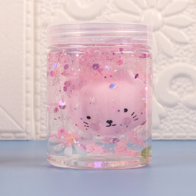 Cross-border creative handmade adorable colorful crystal color mud DIY jelly mud foaming glue slime Plasticine toys