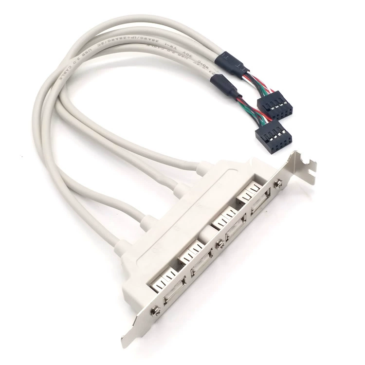 Кабель-ограничитель USB на 4 порта, удлинительный кабель USB2.0 для материнской платы, внешний кабель с четырьмя портами USB, кабель материнской платы usb2.0