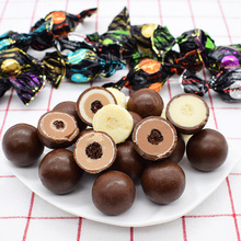 俄罗斯进口黑美人松露巧克力糖果500克夹心糖果 婚庆喜糖批发
