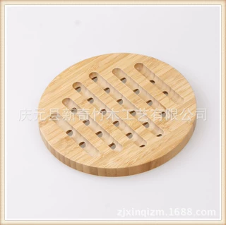 批发竹万顺实木楠竹杯垫锅底垫铁板烧热垫桌面防烫保护垫桌垫餐具