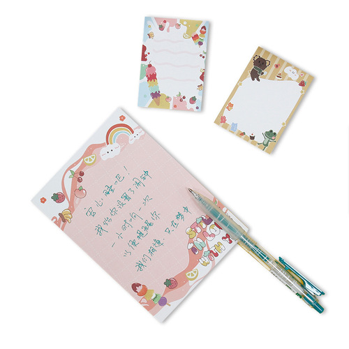 Post-it notes cute cartoon creative colorful ins style cultural stationery students high-looking note pad wholesale