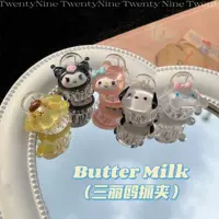 Симпатичная маленькая заколка для волос Sanrio прозрачная половина девушки Студенческая заколка для волос ins мультфильм Сладкая ручка для волос аксессуары для волос маленькие украшения