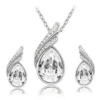 White necklace, earrings