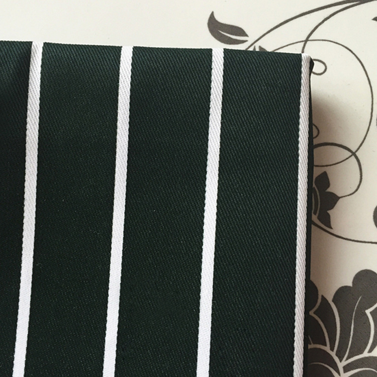 厂家直销 TC108*58  厨师服黑白条印花 红白条印花布 阻燃防火花