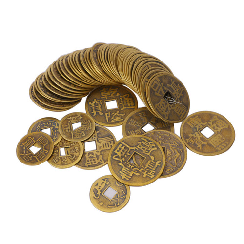 Manufacturer wholesale 4.2cm 6cm Five Emperors Copper Coins Shunzhi Qianlong Kangxi Copper Coins Antique Copper Coins
