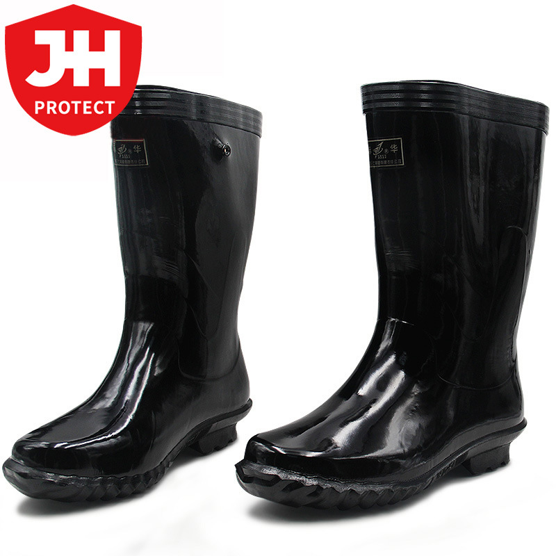 【批发】际华3537新式女式高帮工矿水靴防滑高腰橡胶水靴