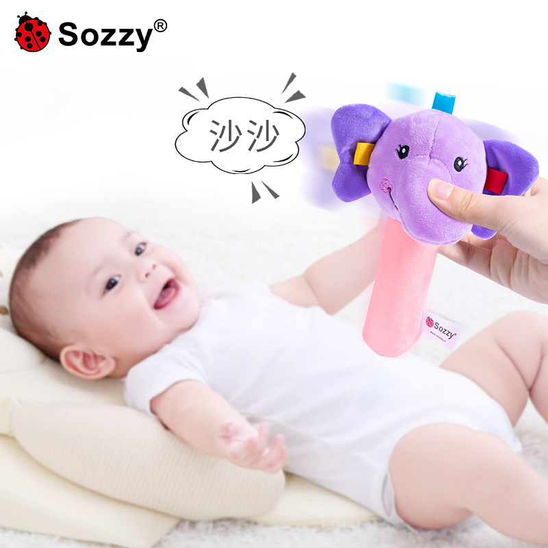 Bebé interacción padre-hijo educación temprana sonajero bebé de peluche sonajero juguete BB Dispositivo de sonajero en stock al por mayor