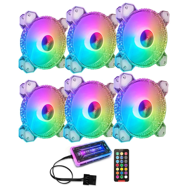6 crystal diamond RGB fans+1 set of standard controller
