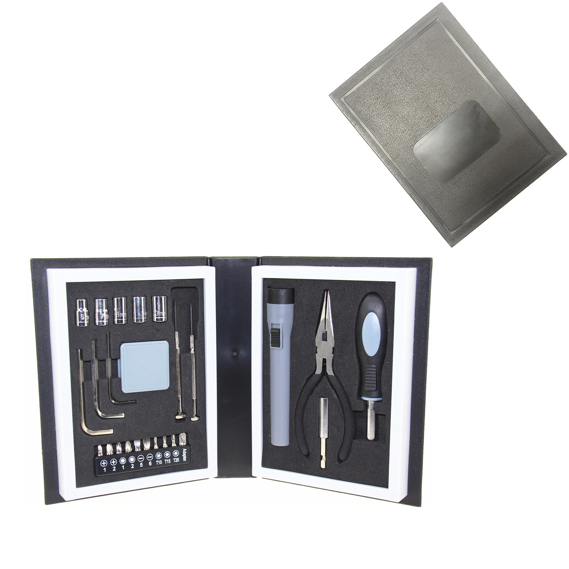 工厂直销促销赠品书本形五金工具套装创意礼品书型家用工具组套