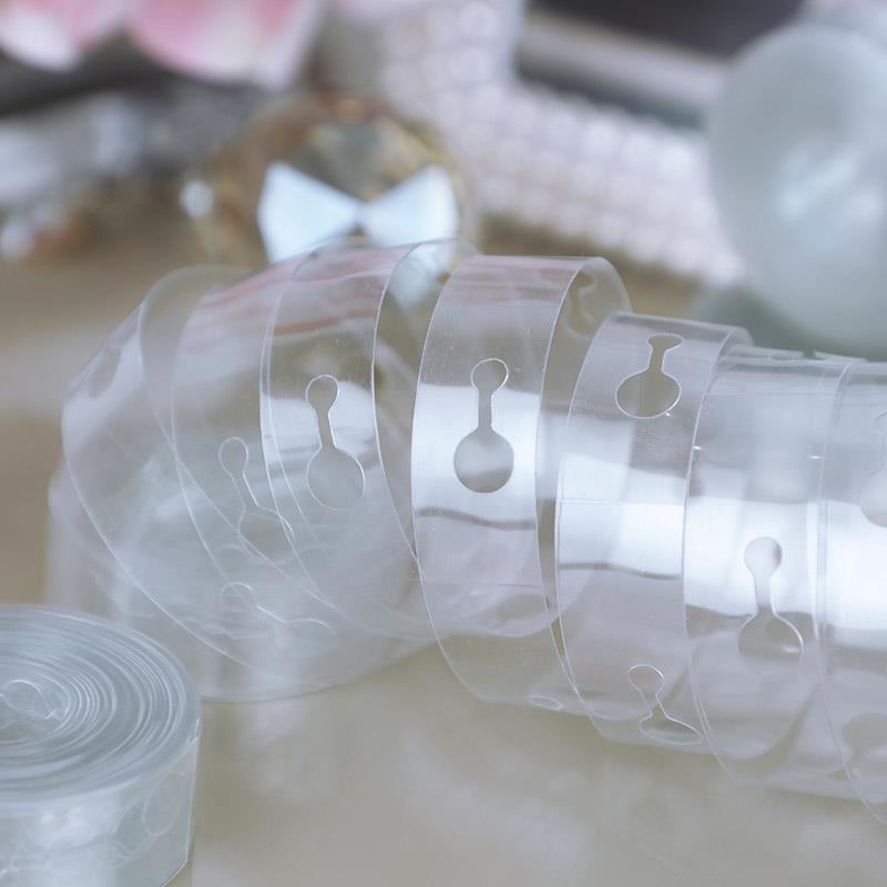 Cadena de globos transparentes de 5 m accesorios de globos de decoración de boda hebilla de globo de doble agujero cadena decorativa de Globo Rojo neto de plástico