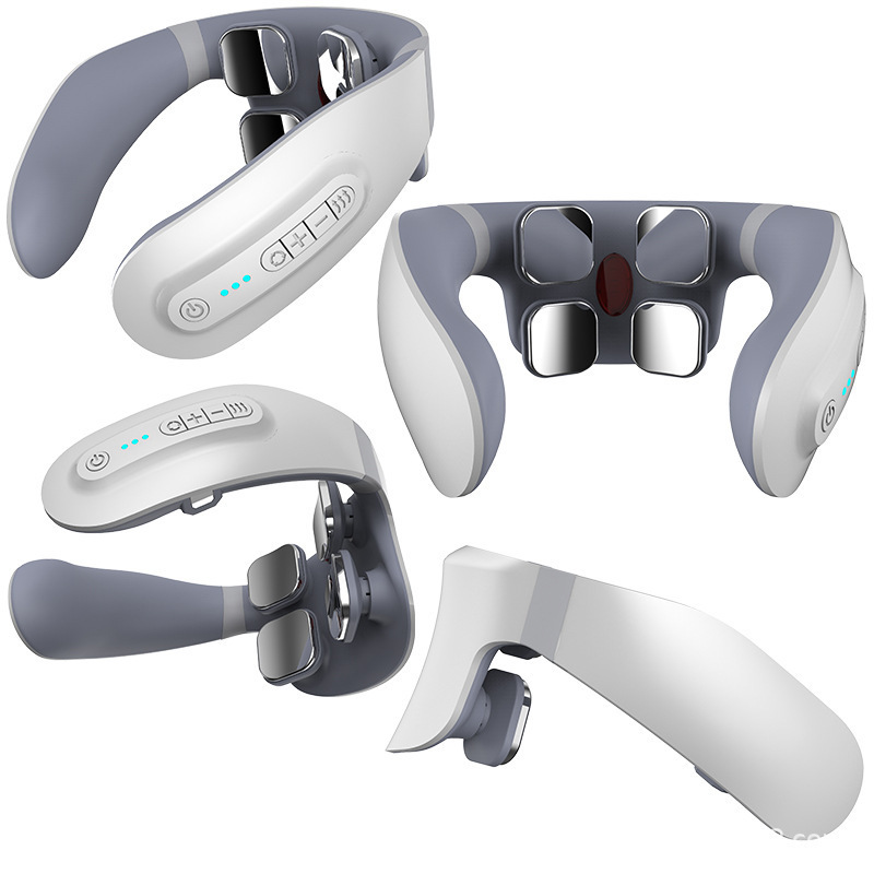 Medidor de masaje de fisioterapia de pulso de baja frecuencia de la columna cervical, protector de cuello, hombro inteligente, cuello, cuello, pulso de microcorriente, compresa caliente de la columna cervical