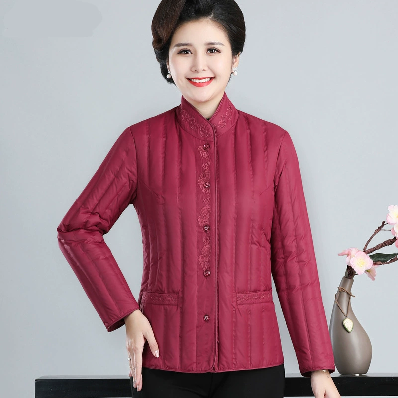 Зимняя одежда среднего и пожилого возраста женский топ большого размера мама легкий и короткий вкладыш теплый топ