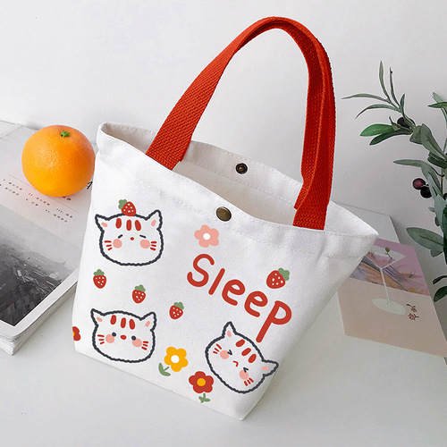 Student cute cartoon canvas bag ladies handbag tote bag shopping bag mommy bag baby birthday gift