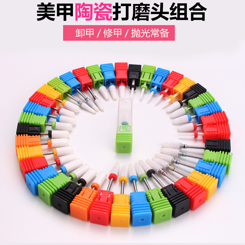 Cabeza de molienda de cerámica de uñas sola bala de maíz cilíndrica en forma de cohete clavo accesorios de la máquina de molienda eléctrica cabeza de molienda