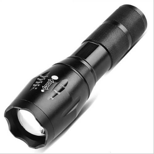 Amazon aluminum alloy led flashlight T6 strong light charging telescopic zoom outdoor strong light flashlight