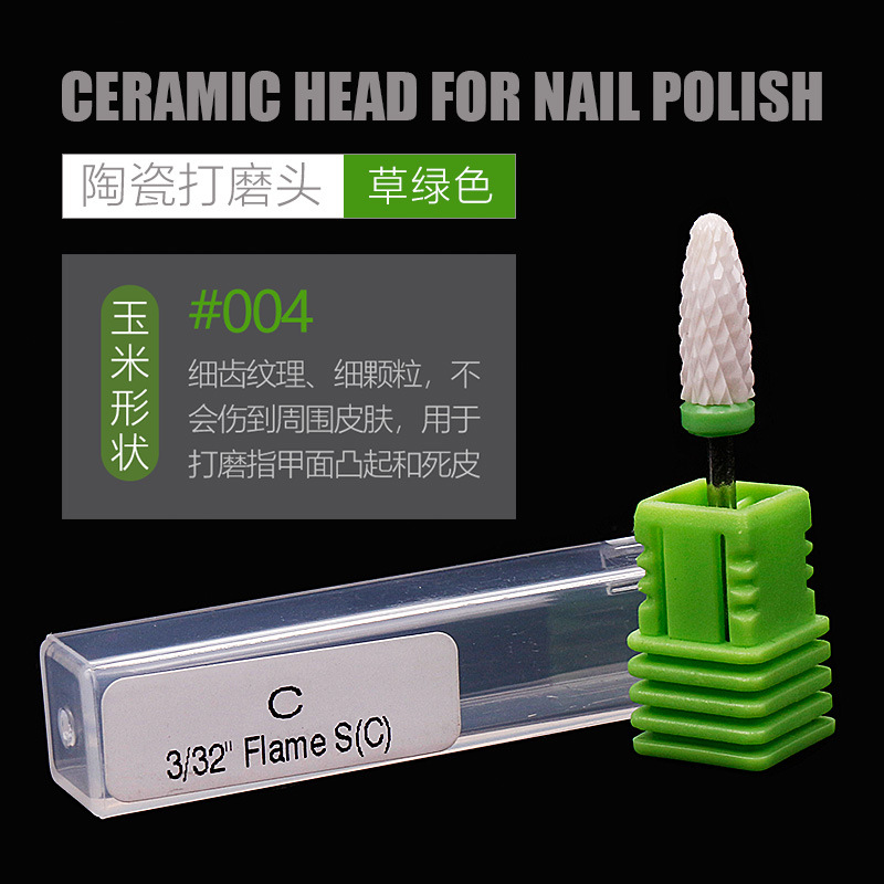 Nuevos productos transfronterizos de molienda de cerámica de manicuras, una sola pieza de molienda eléctrica cilíndrica de maíz en forma de cohete, molienda de accesorios