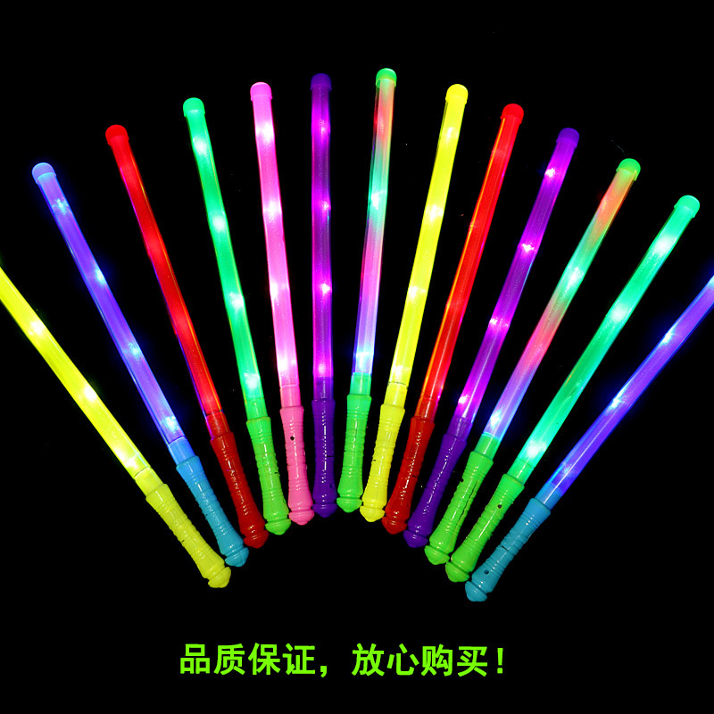 rainbow electronic big colorful flashing light stick
