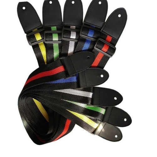 Wholesale folk guitar straps, electric acoustic guitar, bass straps, popular striped straps, ukulele cross-body straps