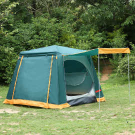 户外双层全自动3-4-6-8人六角大帐篷免搭建露营帐篷厂家