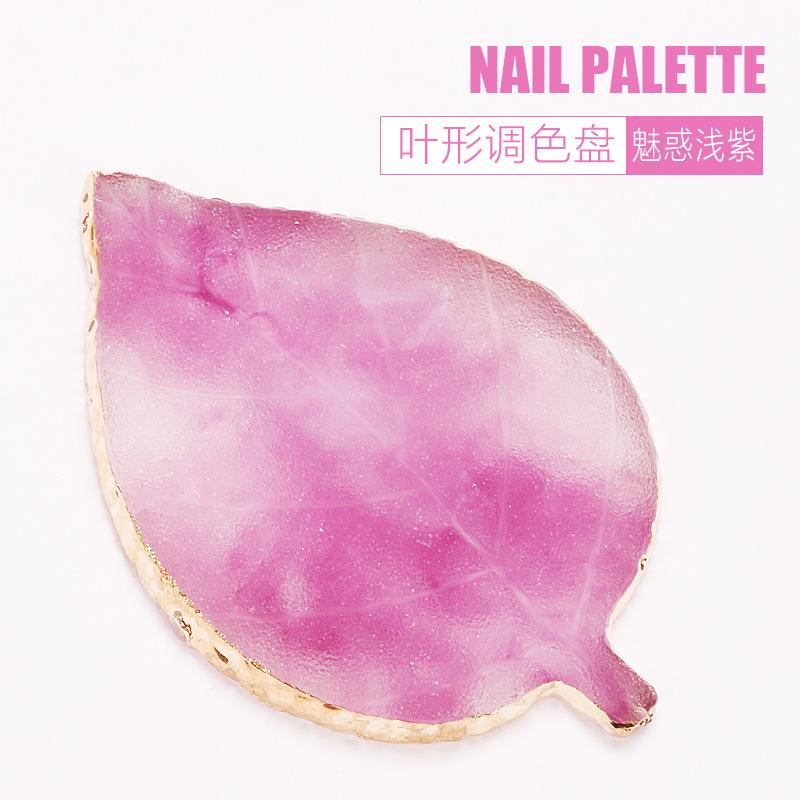 Hoja de uñas transfronteriza paleta resina Placa de ágata paleta de pintura de uñas herramienta de tablero de exhibición de uñas