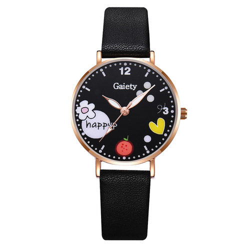 gaiety new ladies is style pu strap watch bracelet combination set student girl gift factory wholesale