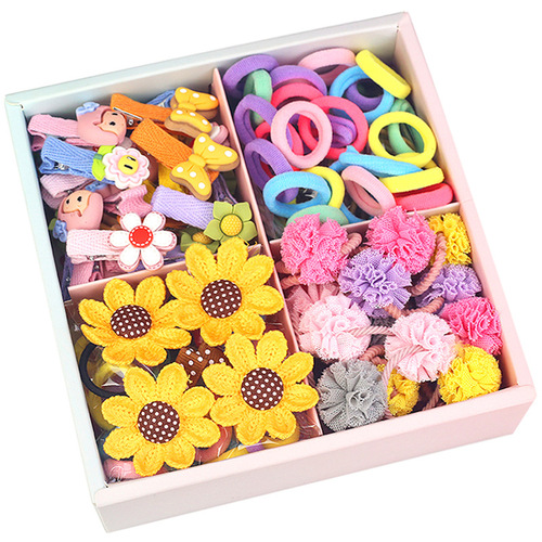 Children's Hair Clips Princess Girls Hair Accessories Set Korean Headbands Small Rubber Bands Simple Baby Hair Pins Infant Hair Accessories