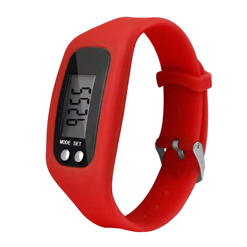 Silicone Electronic Step Counter Bracelet Watch Multi-functional Step Counter Exercise LED Electronic Watch