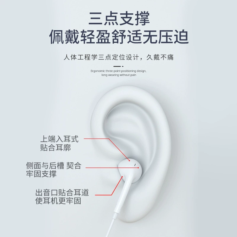 Apple, Huawei, Xiaomi, наушники, совместимые ушные вкладыши, 3.5 мм, проводной контроль, Android