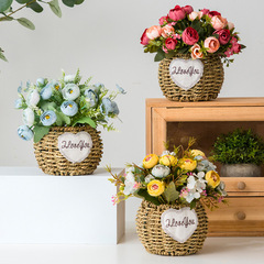 仿真花假花裝飾客廳盆栽擺設乾花向日葵花束電視櫃裝飾品桌面擺件