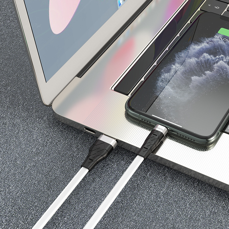 Haoku X53 silicone data suitable for Apple Android Type-C universal phone aluminum alloy charging cable_voghion.com
