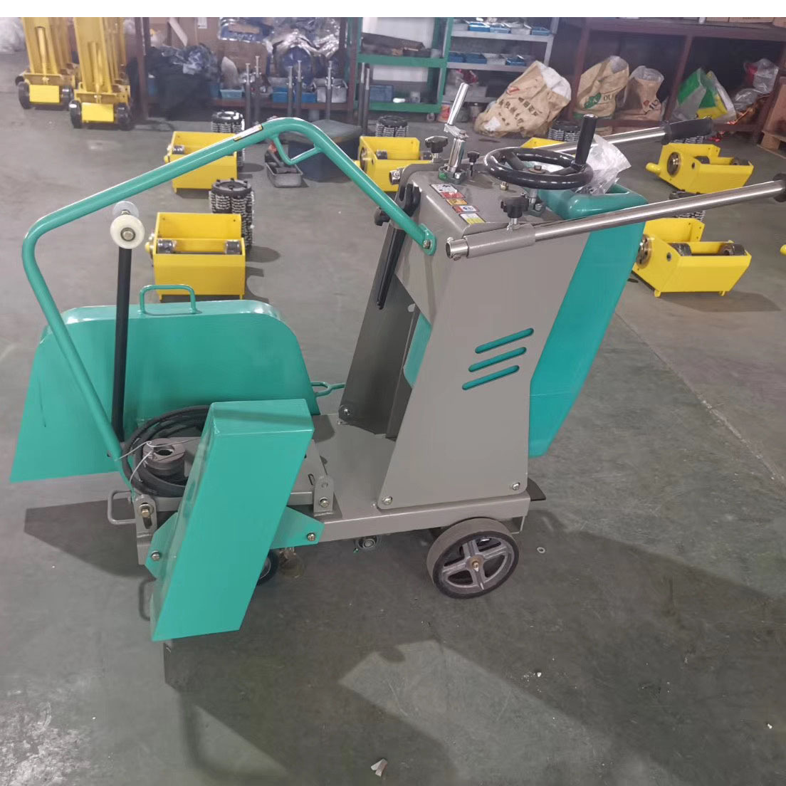 手推式路面切割机 地面开槽机 水泥钢筋地面切割机